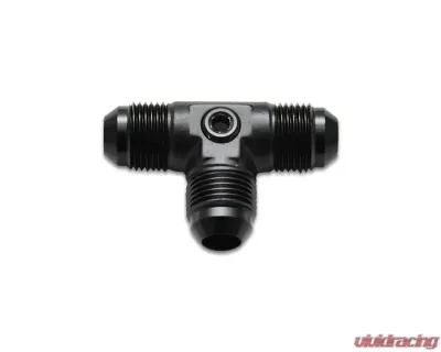 Vibrant Performance Anodized Black -8AN Male Tee Adapter Fitting with 1/8" NPT Port - 16548
