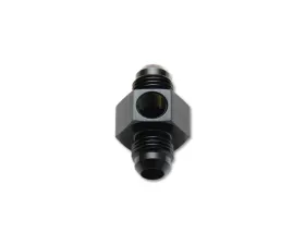 Vibrant Performance Anodized Black -10AN Male to Male Union Adapter Fitting with 1/8
