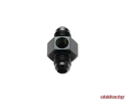 Vibrant Performance Anodized Black -10AN Male to Male Union Adapter Fitting with 1/8" NPT Port - 16480