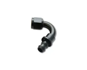 Vibrant Performance Anodized Black -10AN Push-On 120 Degree Hose End Fitting