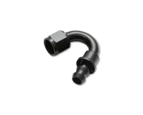 Vibrant Performance Anodized Black -10AN Push-On 150 Degree Hose End Fitting