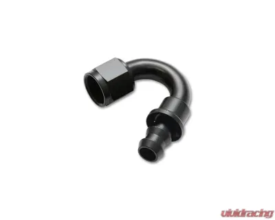 Vibrant Performance Anodized Black -8AN Push-On 150 Degree Hose End Fitting - 22508