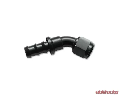 Vibrant Performance Anodized Black -10AN Push-On 45 Degree Hose End Fitting - 22410