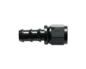 Vibrant Performance Anodized Black -10AN Straight Push-On Hose End Fitting