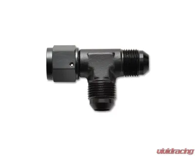 Vibrant Performance Anodized Black -12AN Tee Fitting with Female AN Swivel Adapter Fitting - 10745