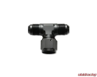 Vibrant Performance Anodized Black -3AN Tee Fitting with Female AN Swivel On Side Adapter Fitting - 10790