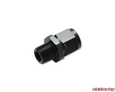 Vibrant Performance Anodized Black -10AN to 1/2" NPT Female Straight Swivel Adapter Fitting - 11375