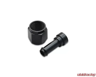 Vibrant Performance Anodized Black Female -6AN to 5/16" Hose Barb Adapter Fitting - 11215