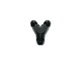 Vibrant Performance Anodized Black -10AN Inlet to Dual -10AN Outlet Y Adapter Fitting