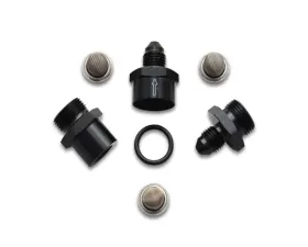Vibrant Performance Anodized Black -3AN Inline Fuel or Oil Filter Set