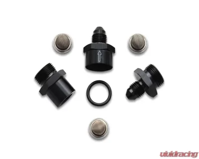 Vibrant Performance Anodized Black -3AN Inline Fuel or Oil Filter Set - 16733