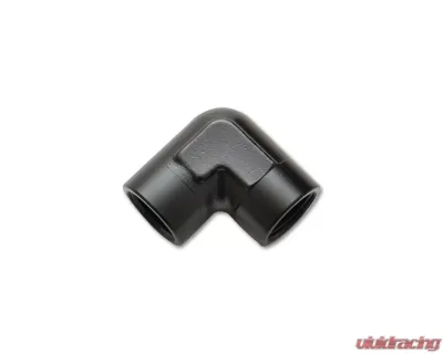 Vibrant Performance Anodized Black 1/8" NPT 90 Degree Female Pipe Coupler Fitting - 11320