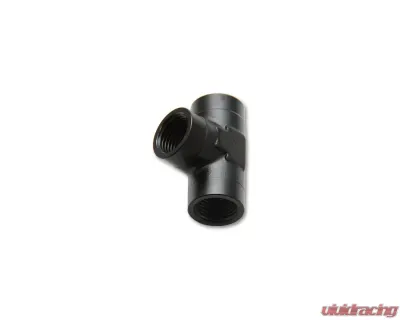 Vibrant Performance Anodized Black 3/8" NPT Female Pipe Tee Fitting - 10862