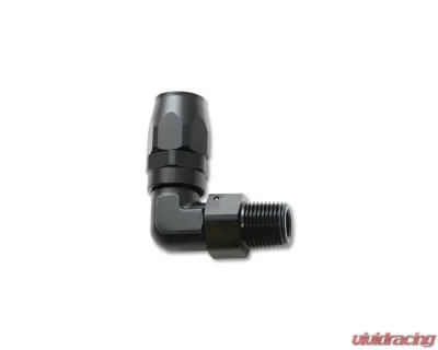 Vibrant Performance Anodized Black 3/4" NPT Male to -12AN Hose End 90 Degree Fitting - 26909