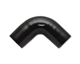 Vibrant Performance Gloss Black 4 Ply Aramid Reinforced Silicone 90 degree Elbow 1.5