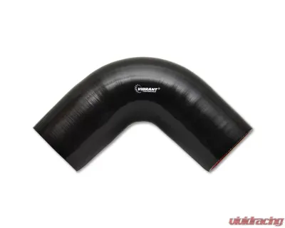 Vibrant Performance Gloss Black 4 Ply Aramid Reinforced Silicone 90 degree Elbow 2.75" I.D. and 4" Long - 2743
