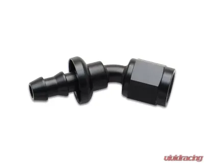 Vibrant Performance Push-On -6AN Anodized Black 30 Degree Elbow Hose End Fitting - 22306
