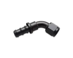 Vibrant Performance Push-On -10AN Anodized Black 60 Degree Elbow Hose End Fitting