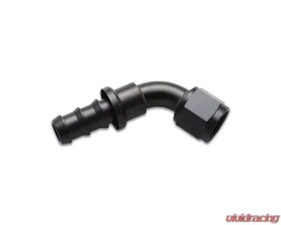 Vibrant Performance Push-On -10AN Anodized Black 60 Degree Elbow Hose End Fitting - 22610