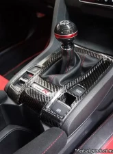 Revel GT Dry Carbon Shifter Panel Cover Honda Civic Type-R 2017-2021                                     - 1TR4GT0AH01 - Image 2