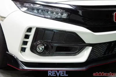 Revel GT Dry Carbon Front Fog Light Covers (Left & Right) Honda Civic Type-R 16-18 - 1TR4GT0AH13