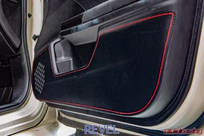 Revel GT Design Kick Panel Cover with Red Stitch Honda Civic Hatchback | Civic Type-R 2018-2021 - 1TR5GDAH01R