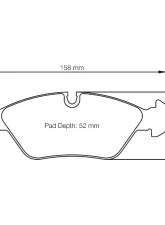 Pagid Racing Front Brake Pads RSL 29 Yellow BMW M3 E30 Evo I | II 1986-1992                                     - 1144 29 - Image 2