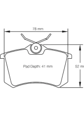 Pagid Racing Rear Brake Pads RSL 29 Yellow Audi | Honda | Lancia | Peugeot | Renault |Seat | Skoda | VW                                     - 1158 29 - Image 2