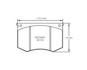Pagid Racing Front Brake Pads RSH 42 Aston | Bizzarini | De Tomaso | Ferrari | Iso | Lamborghini | Maserati
