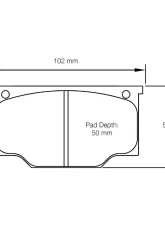 Pagid Racing Front/Rear Brake Pads RSH 42 Bizzarini | Huffaker | Peerles | TVR                                     - 1192 H42 - Image 3