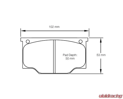 Pagid Racing Front/Rear Brake Pads RSH 42 Bizzarini | Huffaker | Peerles | TVR - 1192 H42