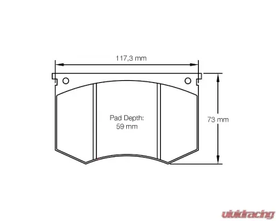 Pagid Racing Front Brake Pads RSH 29E Light Blue AC Greyhound | Ford GT 40 - 1195 H29E