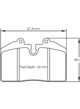 Pagid Racing Front/Rear Brake Pads RS 44 Blue Ferrari 348 | 355 | 456 | 512 | 575M                                     - 1203 44 - Image 2
