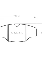 Pagid Racing Front Brake Pads RSL 29 Yellow Caterham Stock AP 1997                                     - 1265 29 - Image 2