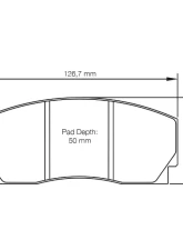 Pagid Racing Rear Brake Pads RSH 3 Light Blue Lancia Stratos HF Group N4 Rally 1974-1976                                     - 1269 H03 - Image 3