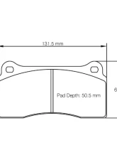 Pagid Racing Brake Pads RSL 29 Yellow Audi | BMW | Dodge | Ferrari | Lamborghini | Mclaren | Nissan | Ligier                                     - 1287 29 - Image 2