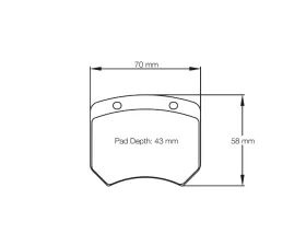 Pagid Racing Rear Brake Pads RSH 42 Light Blue Alfa Romeo Giulietta TCR 2018