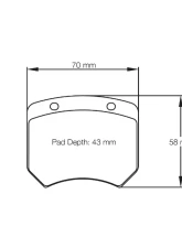 Pagid Racing Rear Brake Pads RS 44 Blue Alfa Romeo Giulietta TCR 2018                                     - 1363 44 - Image 2