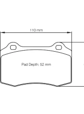 Pagid Racing Rear Brake Pads RSL 1 Yellow Aston Martin DB9 | Cadillac CTS-V                                     - 1408 RSL1 - Image 2