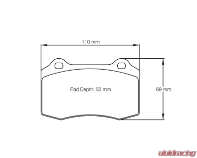 Pagid Racing Rear Brake Pads RSL 1 Yellow Aston Martin DB9 | Cadillac CTS-V - 1408 RSL1