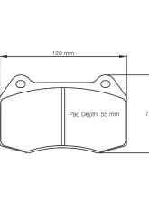 Pagid Racing Front Brake Pads RSL 29 Yellow Nissan 350Z Coupe Track | Skyline GTR                                     - 1427 29 - Image 2
