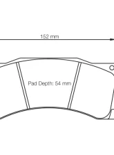Pagid Racing Front Brake Pads RSL 1 Yellow Aston Martin Vantage V8 GT4 ProDrive 2018                                     - 1539 RSL1 - Image 2