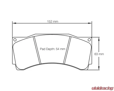 Pagid Racing Front Brake Pads RSL 1 Yellow Aston Martin Vantage V8 GT4 ProDrive 2018 - 1539 RSL1
