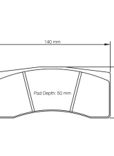 Pagid Racing Brake Pads RSL 29 Yellow Alcon TPC CAR26 4426 Calipers                                     - 1618 29 - Image 2