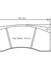 Pagid Racing Rear Brake Pads RSL 19 Yellow KTM X-Bow GT4 2015                                     - 1674 19 - Image 2