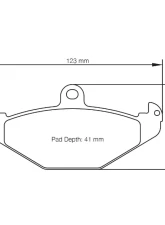 Pagid Racing Rear Brake Pads RST 3 Red Lotus | Opel                                     - 1682 RST3 - Image 2