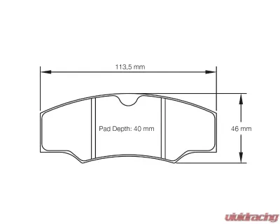 Pagid Racing Rear Brake Pads RSH 3 Light Blue Mitsubishi Lancer Evo X Gravel Rally 2007-2016 - 1749 H03