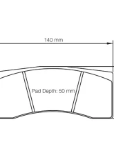 Pagid Racing Front Brake Pads RSL 1 Yellow Ferrari 360 Challenge | Skoda Fabia R5                                     - 1896 RSL1 - Image 2
