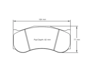 Pagid Racing Front Brake Pads RST 5 Red Chevrolet Callaway Z06.R GT3 | Chevrolet Corvette C7 GT3