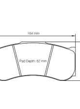 Pagid Racing Front Brake Pads RSL 2 Yellow BMW M4 GT4 | M6 GT3 | M6 GTLM                                     - 2019 RSL2 - Image 2